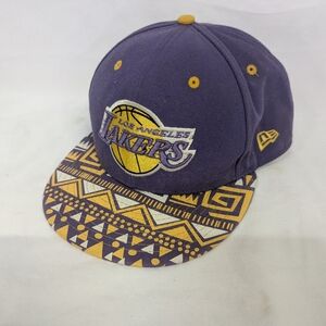 Los Angeles Lakers New Era Hardwood Classics Cap with Tribal Brim